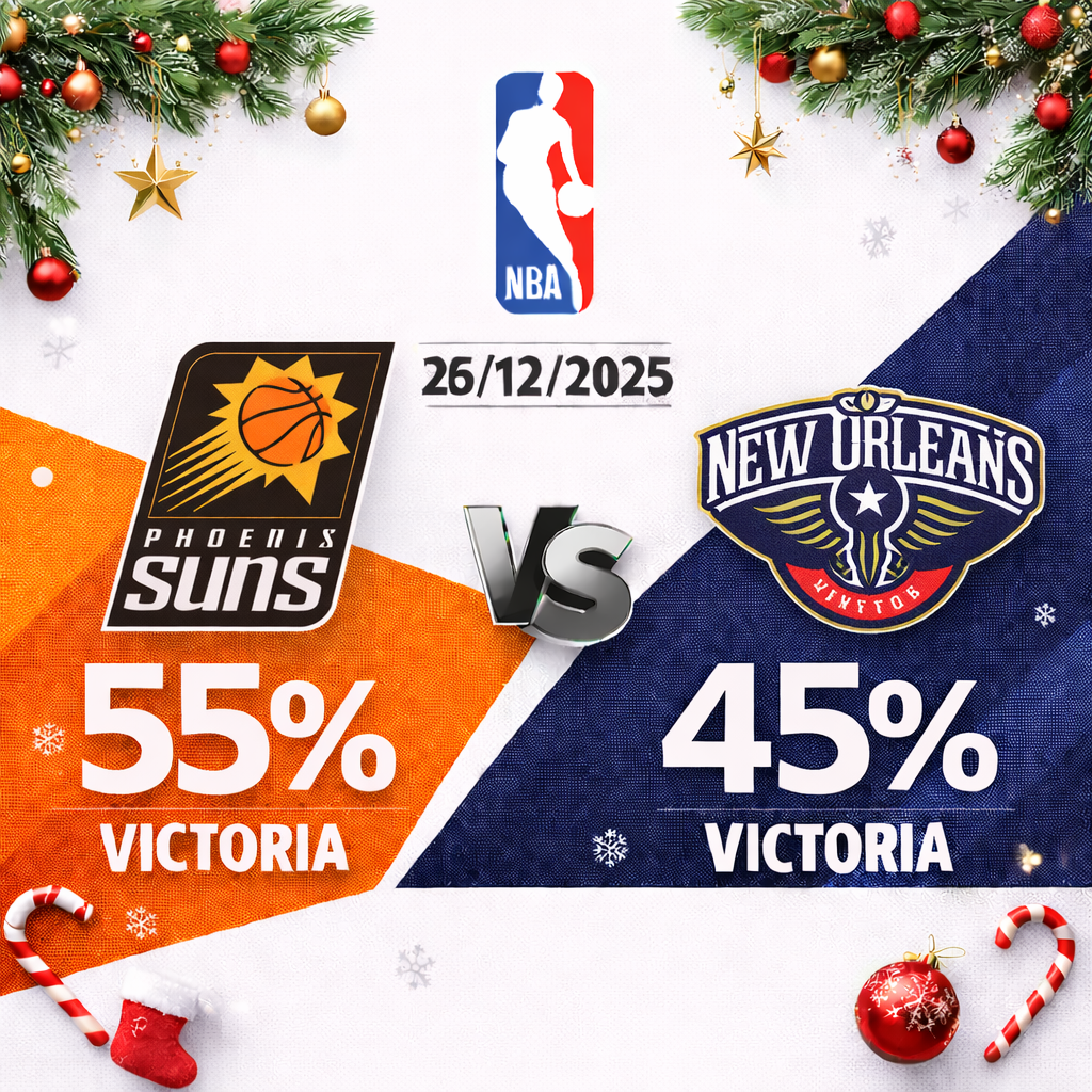 Pronóstico New Orleans Pelicans vs Phoenix Suns – NBA 26/12/2025
