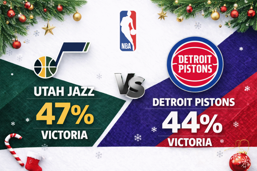 Pronóstico Utah Jazz vs Detroit Pistons – NBA 26/12/2025 34 Pronóstico Utah Jazz vs Detroit Pistons – NBA 26/12/2025