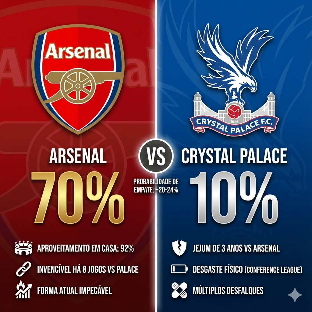 arsenal x crystal palace - palpites da Copa da Liga Inglesa (23/12/25)