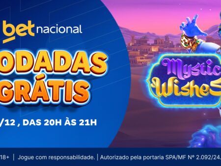 Rodadas Grátis: Betnacional distribui free spins hoje (22/12/25)