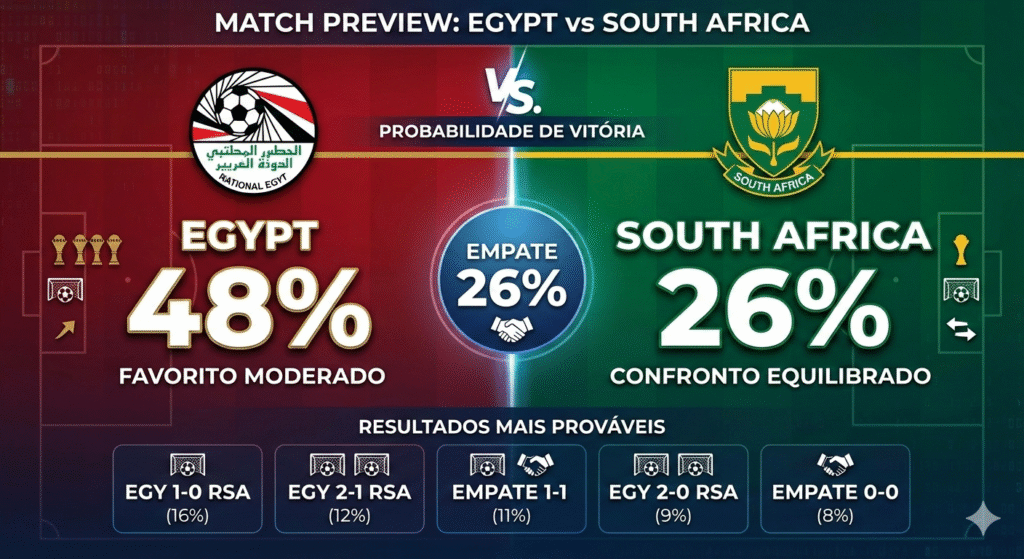 Palpite Egito x África do Sul: Copa Africana de Nações (26/12/25)