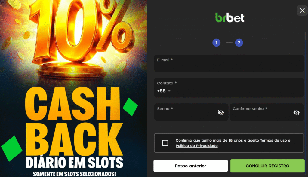 cadastro na brbet games