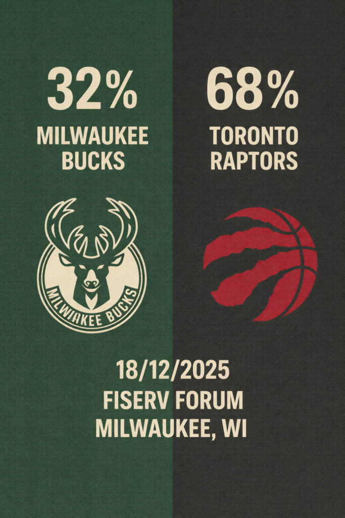Pronóstico Milwaukee Bucks vs Toronto Raptors – NBA 18/12/2025