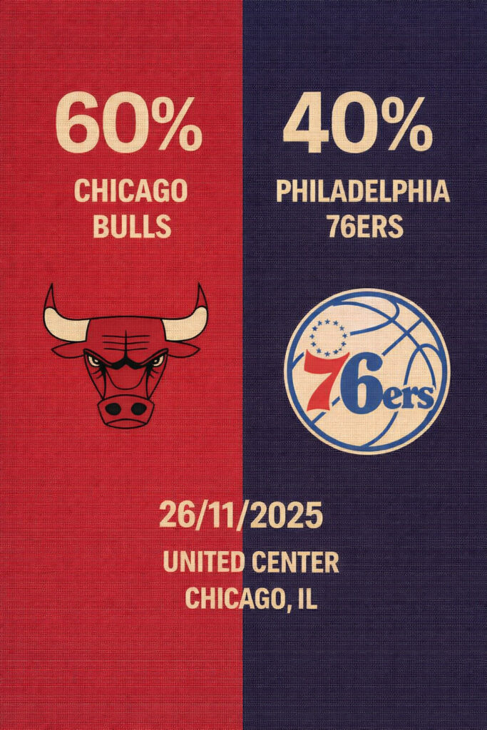Pronóstico Chicago Bulls vs Philadelphia 76ers – NBA 26/12/2025