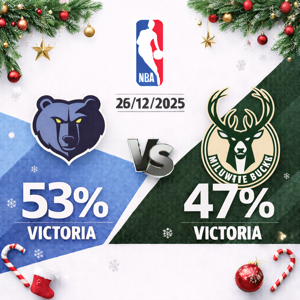 Pronóstico Memphis Grizzlies vs Milwaukee Bucks – NBA 26/12/2025