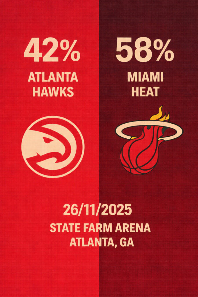 Pronóstico Atlanta Hawks vs Miami Heat - NBA 26/12/25 34 Pronóstico Atlanta Hawks vs Miami Heat – NBA 26/12/2025