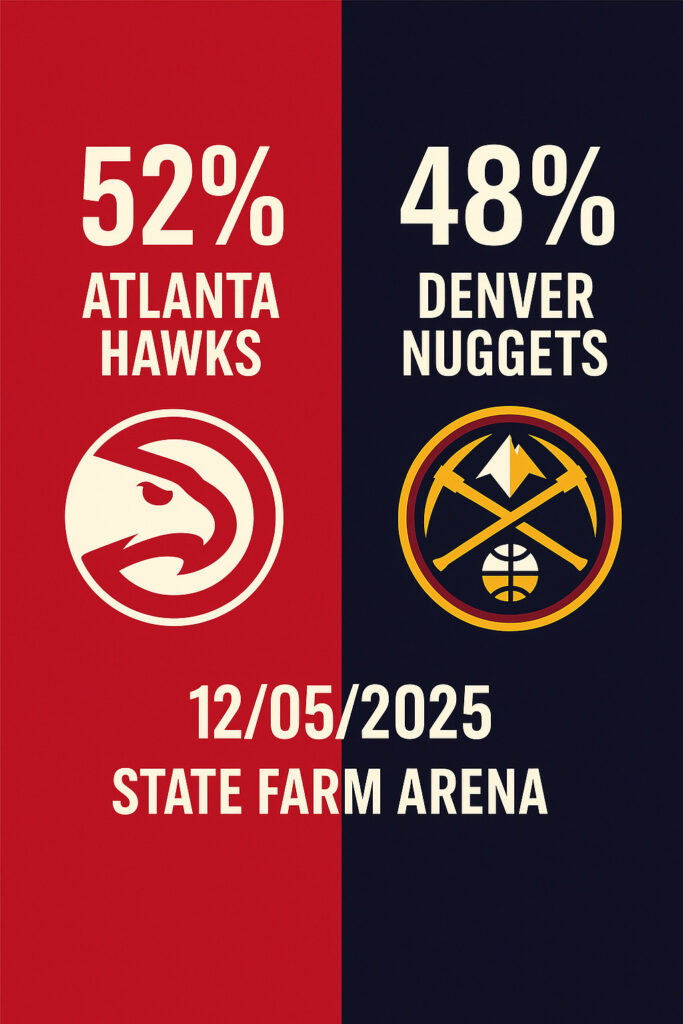 Pronóstico Atlanta Hawks vs Denver Nuggets – NBA 05/12/2025