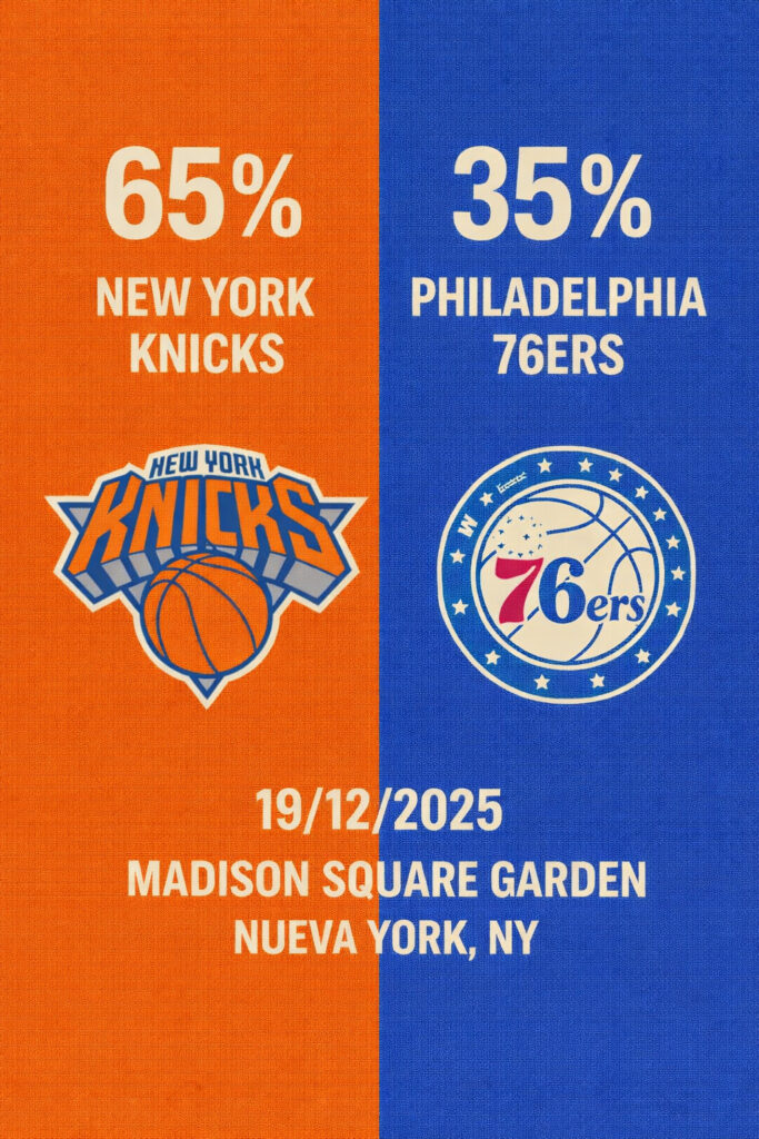 Pronóstico New York Knicks vs Philadelphia 76ers – NBA 19/12/2025 34 Pronóstico New York Knicks vs Philadelphia 76ers – NBA 19/12/2025