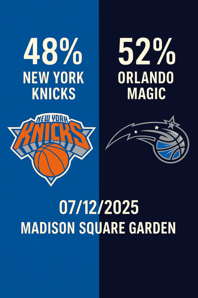 Pronóstico New York Knicks vs Orlando Magic – NBA 07/12/2025 