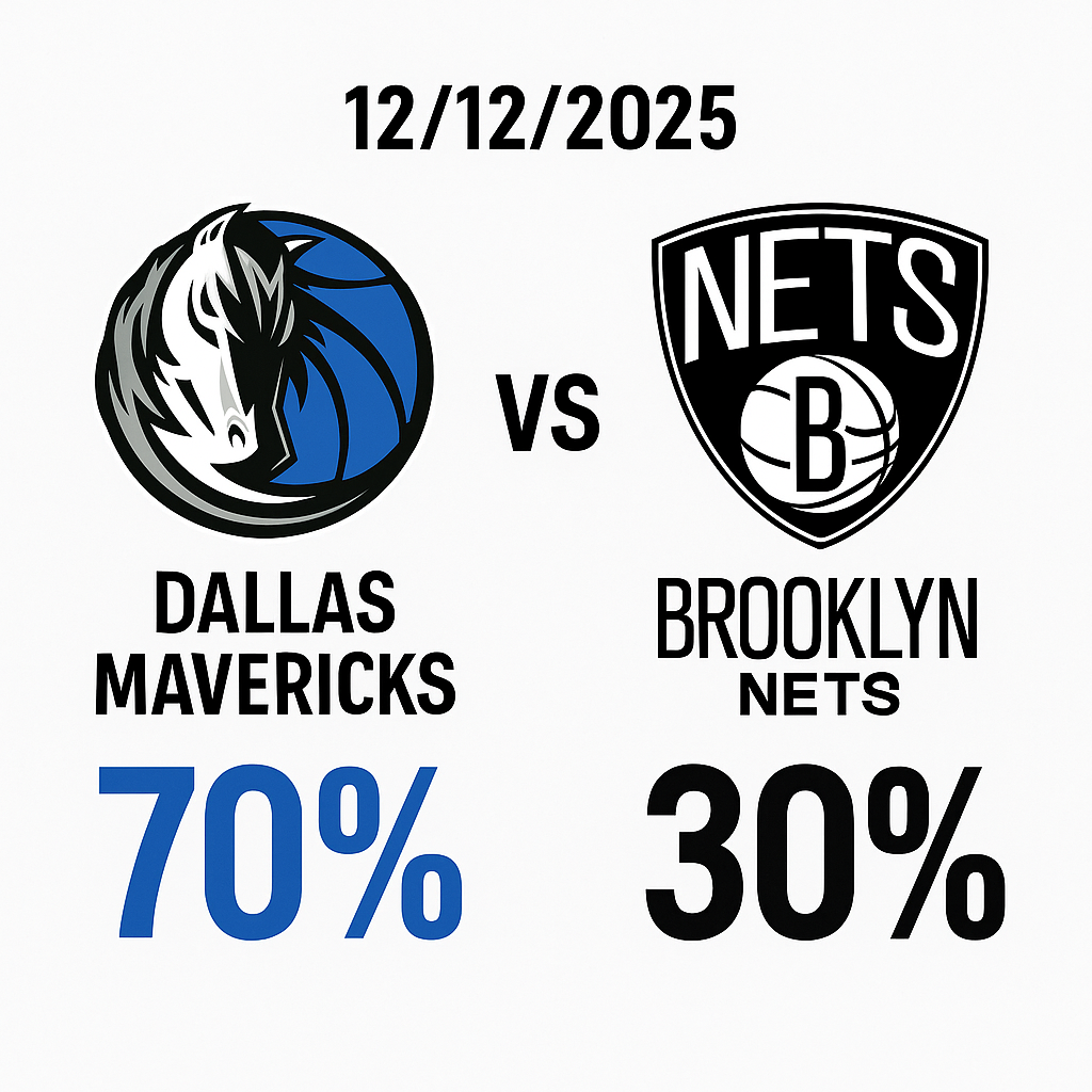 Pronóstico Dallas Mavericks vs Brooklyn Nets – NBA 12/12/2025 34 Pronóstico Dallas Mavericks vs Brooklyn Nets – NBA 12/12/2025