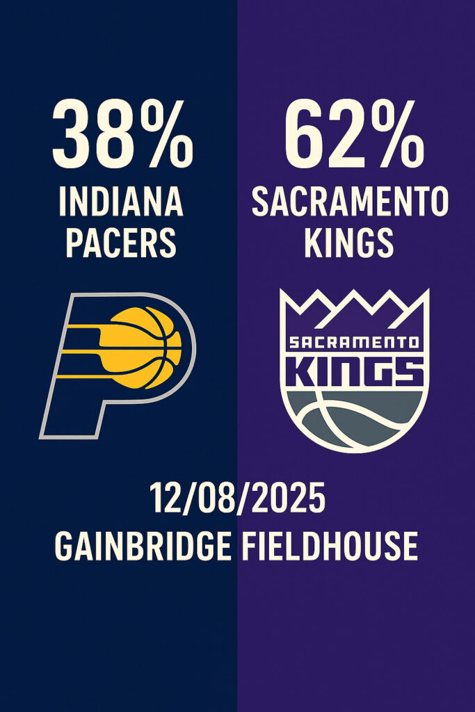 Pronóstico Indiana Pacers vs Sacramento Kings – NBA 08/12/2025