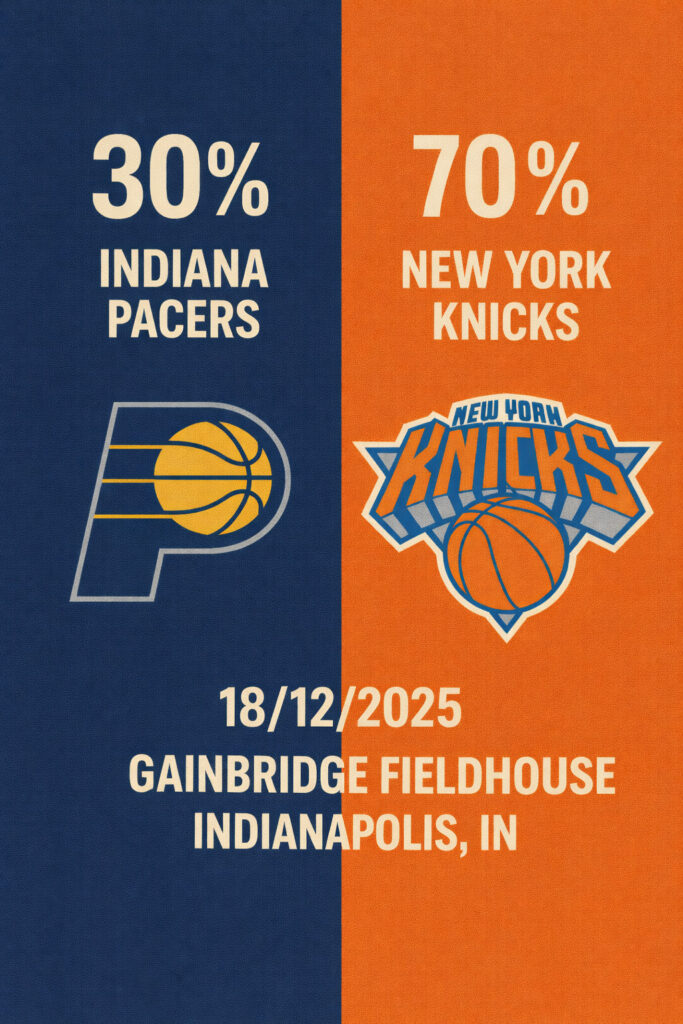 Pronóstico Indiana Pacers vs New York Knicks – NBA 18/12/2025 34 Pronóstico Indiana Pacers vs New York Knicks – NBA 18/12/2025