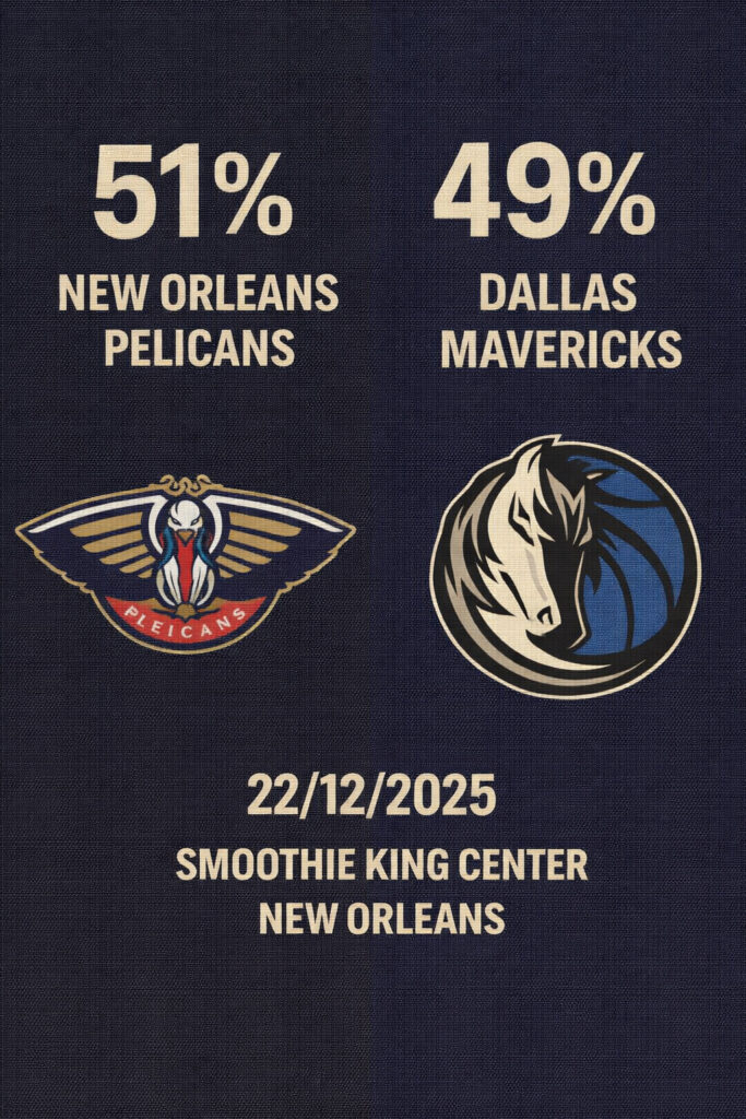 Pronóstico New Orleans Pelicans vs Dallas Mavericks – NBA 22/12/2025