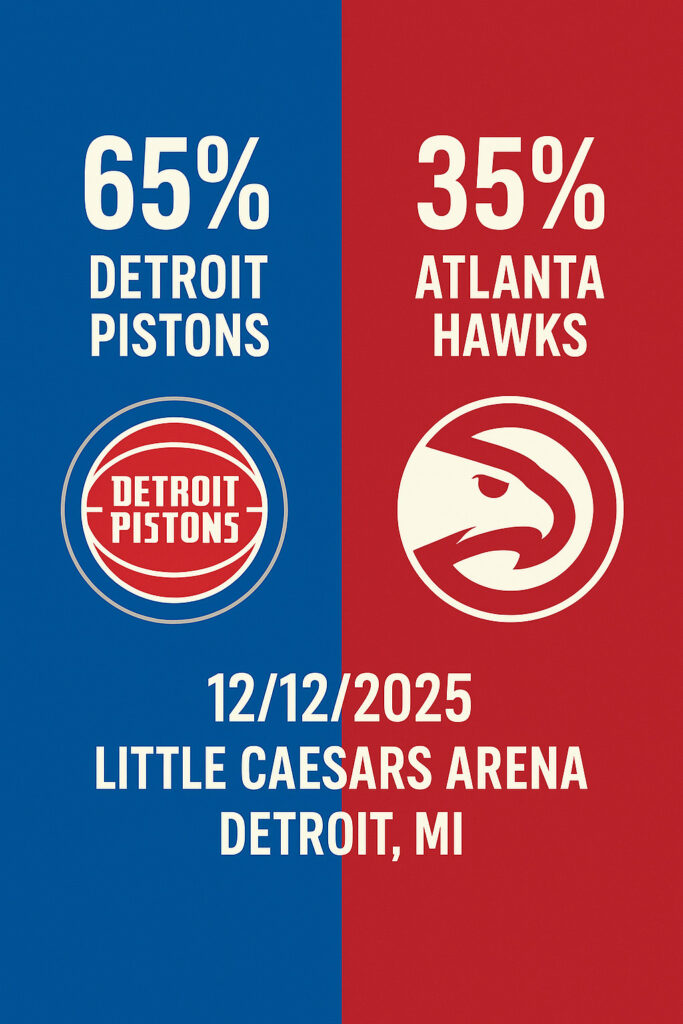 Pronóstico Detroit Pistons vs Atlanta Hawks – NBA 12/12/2025 25 Pronóstico Detroit Pistons vs Atlanta Hawks – NBA 12/12/2025