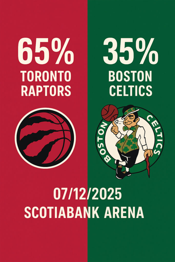 Pronóstico Toronto Raptors vs Boston Celtics – NBA 07/12/2025