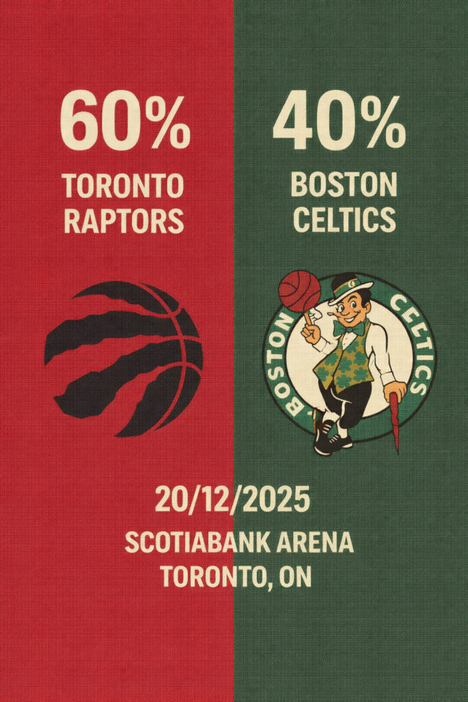 Pronóstico Toronto Raptors vs Boston Celtics – NBA 20/12/2025 34 Pronóstico Toronto Raptors vs Boston Celtics – NBA 20/12/2025