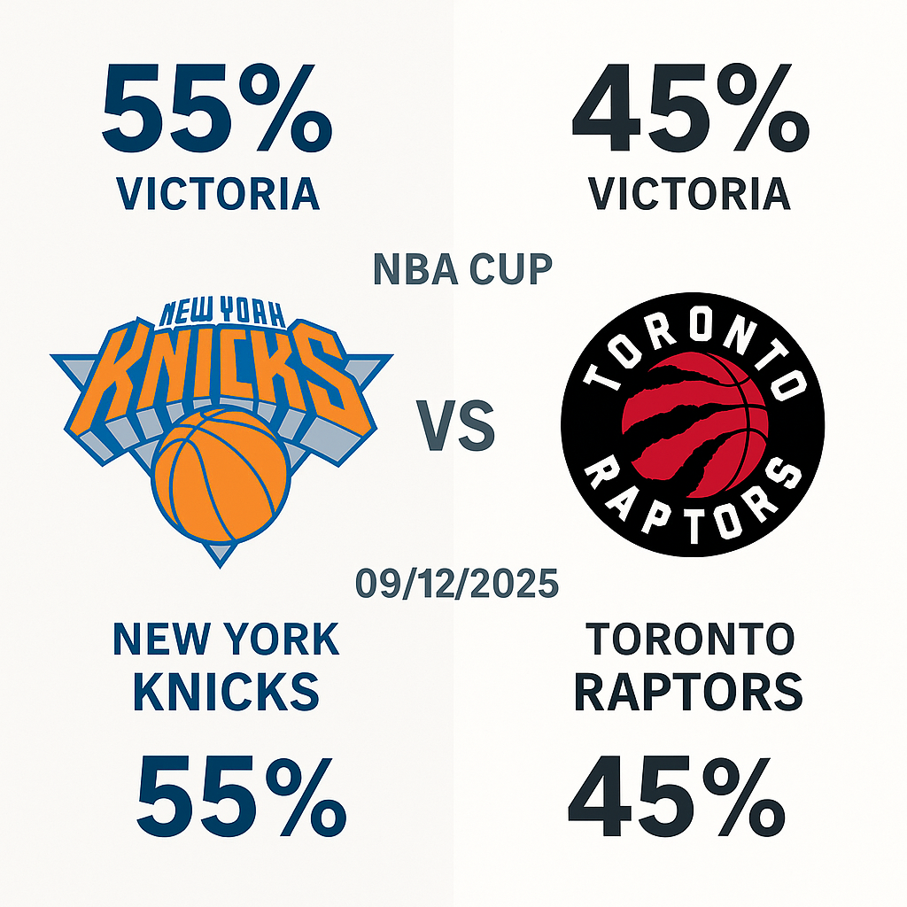 Pronóstico Toronto Raptors vs New York Knicks – NBA 09/12/2025 34 Pronóstico Toronto Raptors vs New York Knicks – NBA 09/12/2025