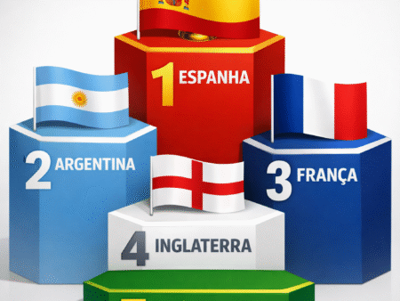 Ranking FIFA 2025: Brasil entre as 5 melhores Seleções do mundo